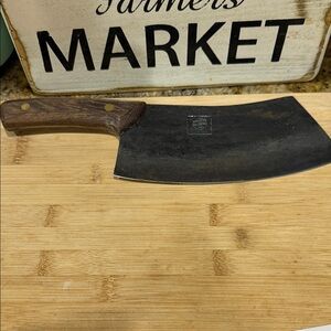Rustic steel Coolina  Cleaver with Wooden Handle